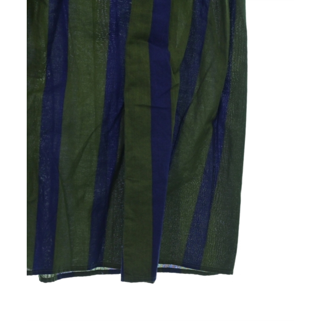 BEATRICE(ベアトリス)のBEATRICE ベアトリス ひざ丈スカート 38(M位) 緑x青(ストライプ) 【古着】【中古】 レディースのスカート(ひざ丈スカート)の商品写真