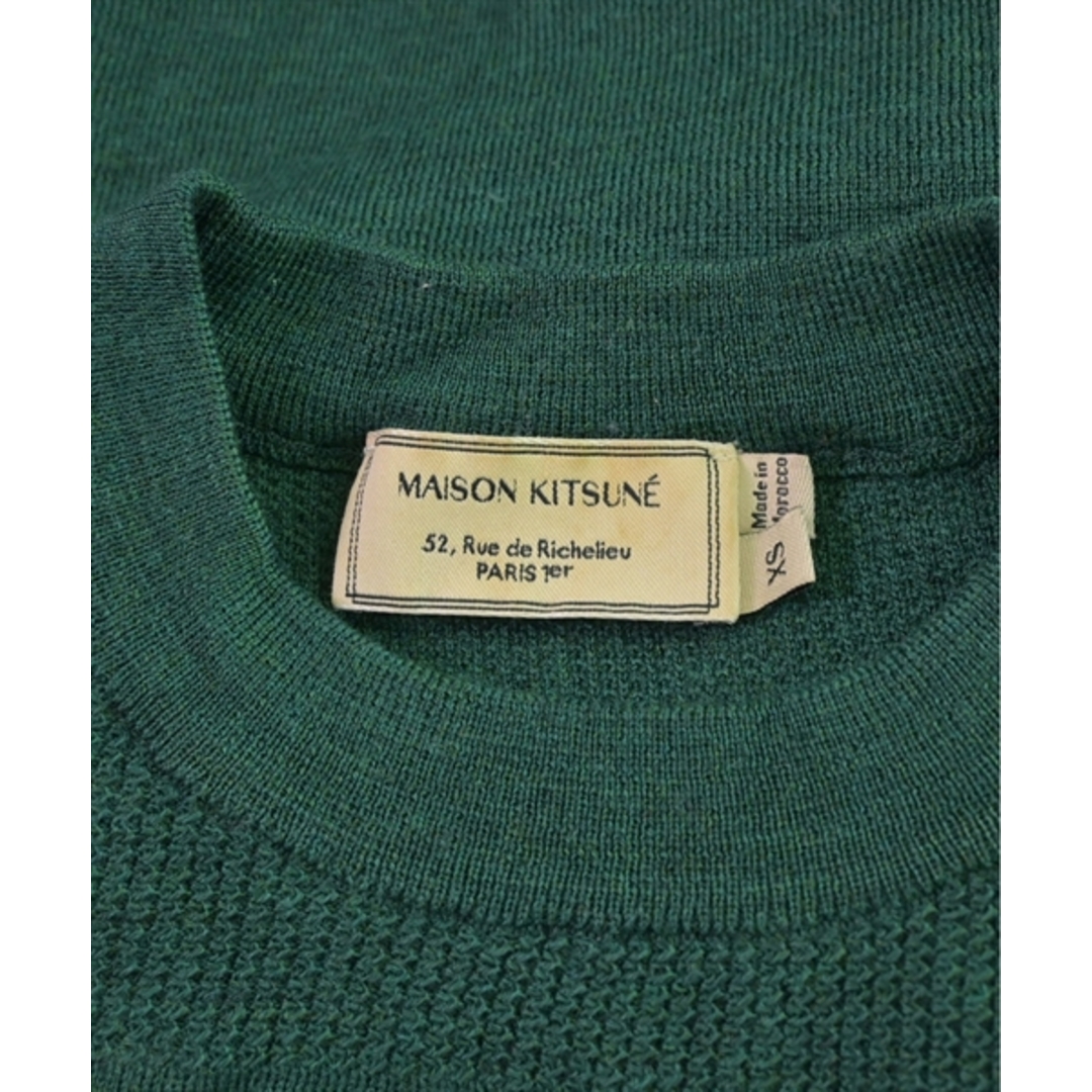 MAISON KITSUNE メゾンキツネ ニット・セーター XS 緑 【古着】【中古】 メンズのトップス(ニット/セーター)の商品写真