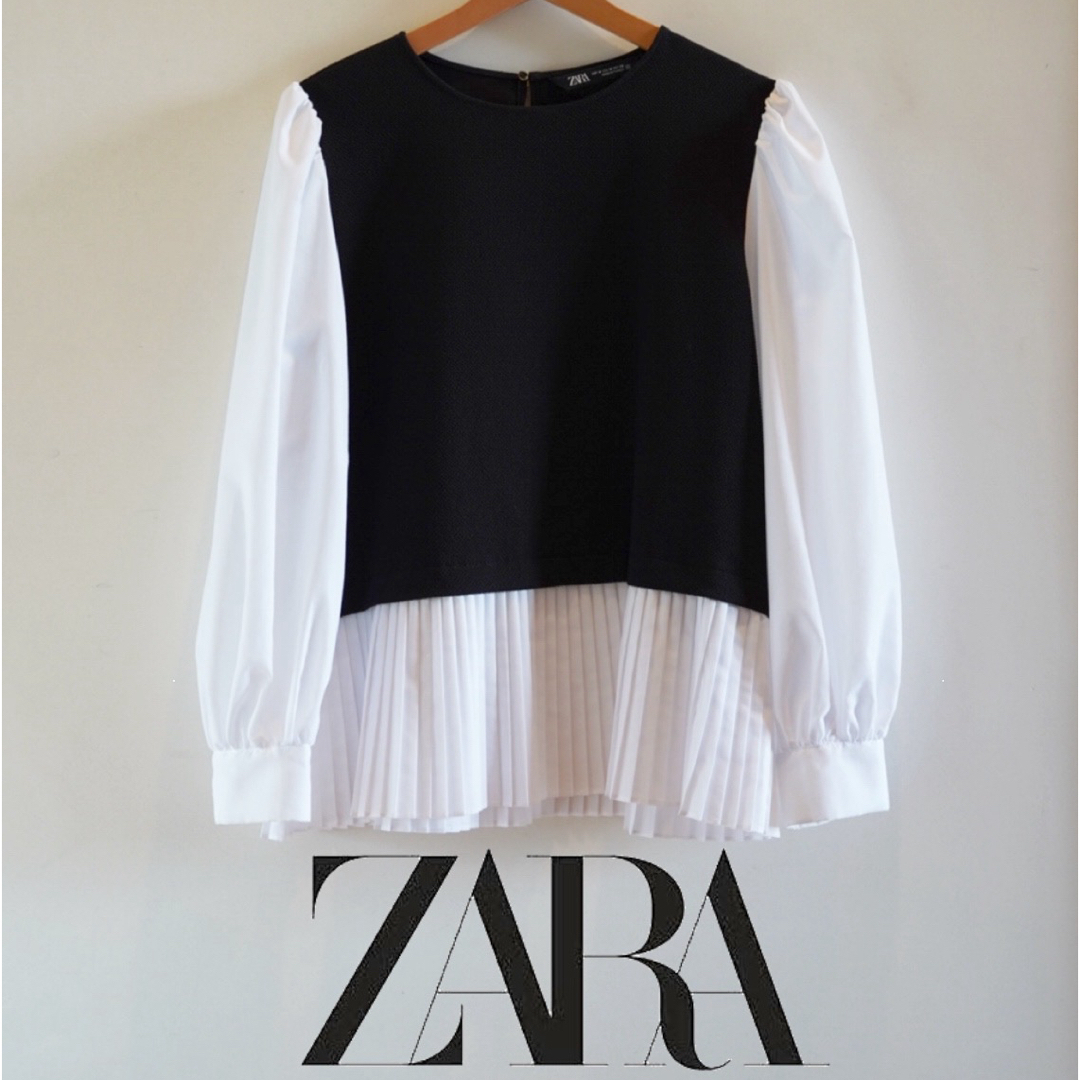 ZARA(ザラ)の【ZARA】プリーツシャツ　ブラウス レディースのトップス(シャツ/ブラウス(長袖/七分))の商品写真