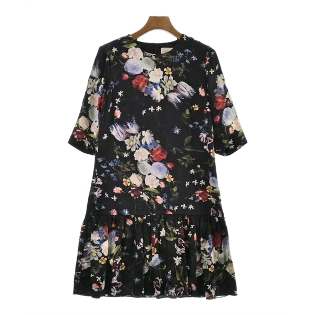 Erdem(アーデム)のErdem アーデム ワンピース M 黒x白x赤等(花柄) 【古着】【中古】 レディースのワンピース(ひざ丈ワンピース)の商品写真