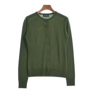 ジョンスメドレー(JOHN SMEDLEY)のJOHN SMEDLEY ジョンスメドレー カーディガン S カーキ 【古着】【中古】(カーディガン)