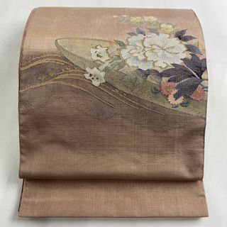 袋帯 美品 秀品 お太鼓柄 正絹 【中古】(帯)