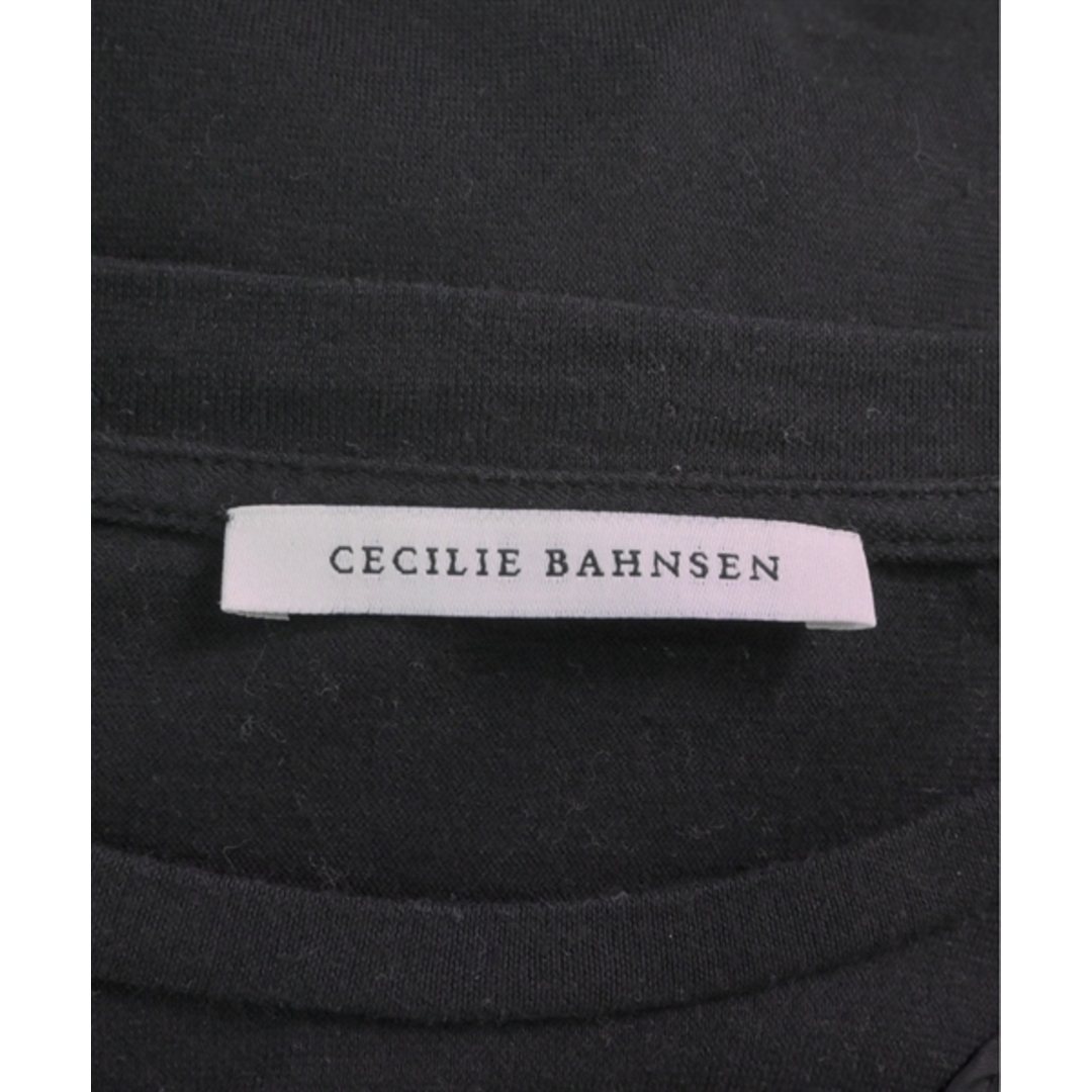 CECILIE BAHNSEN(セシリーバンセン)のCECILIE BAHNSEN Tシャツ・カットソー 6(XS位) 黒 【古着】【中古】 レディースのトップス(カットソー(半袖/袖なし))の商品写真