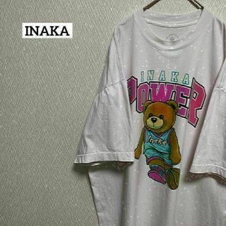 INAKA いなか Tシャツ 半袖 ゆるだぼ くま バスケ かわいい XL(Tシャツ/カットソー(半袖/袖なし))