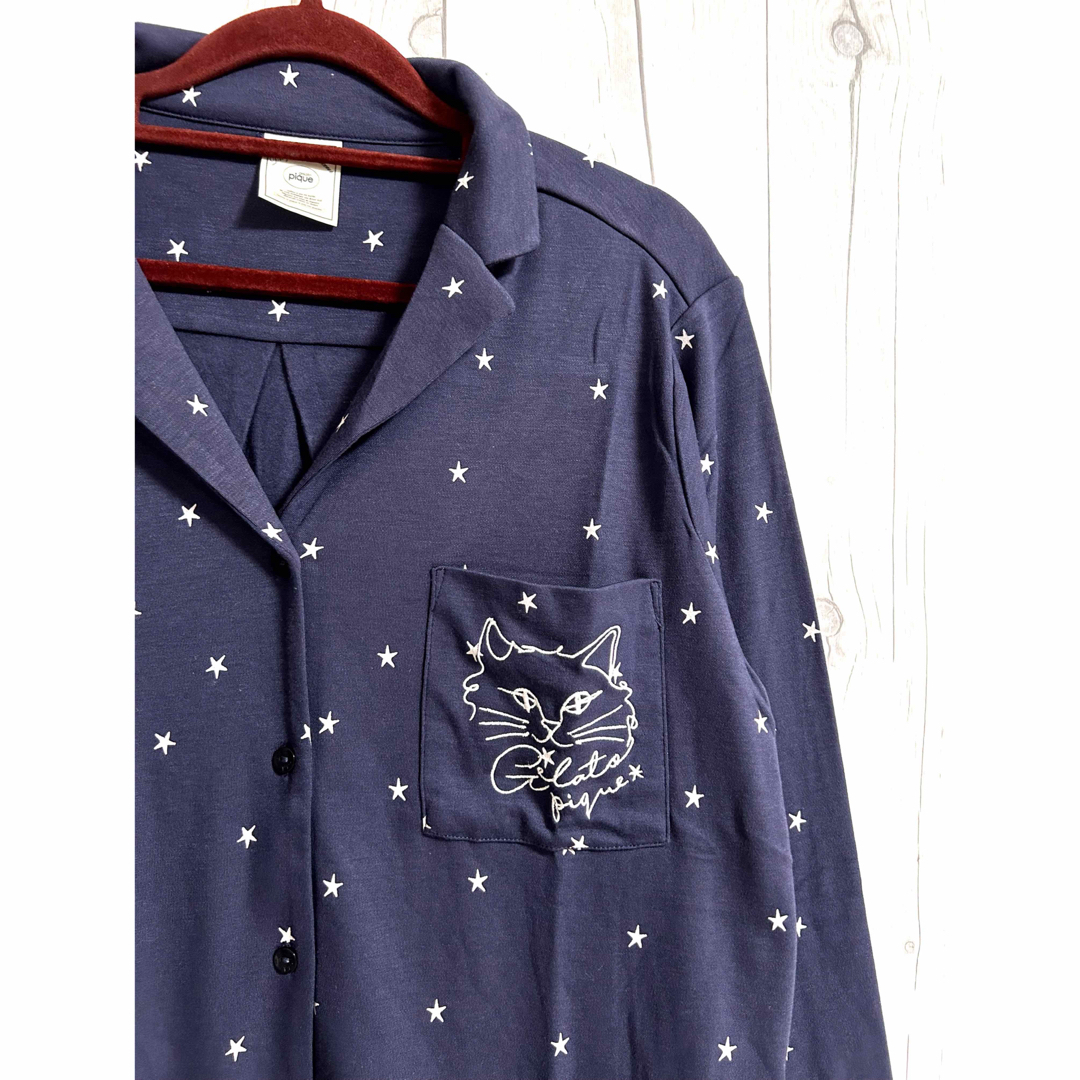 gelato pique(ジェラートピケ)のgelato pique 長袖シャツ ルームウェア トップス 星柄 パジャマ レディースのルームウェア/パジャマ(ルームウェア)の商品写真