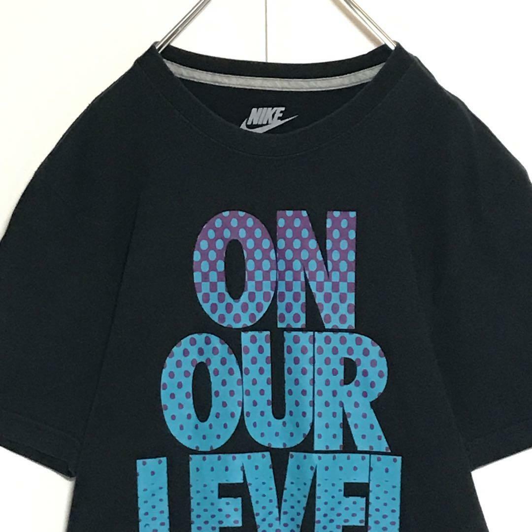 NIKE(ナイキ)の【人気定番】ナイキ　ロゴ入りTシャツ　ブラック　人気デザイン　S  F980 メンズのトップス(Tシャツ/カットソー(半袖/袖なし))の商品写真