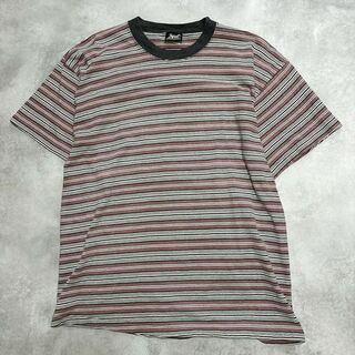 VINTAGE - USA製　90s ボーダー　リンガー　Tシャツ　半袖　古着　ヴィンテージ
