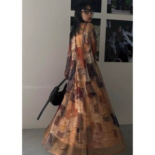 アメリヴィンテージ(Ameri VINTAGE)のameri vintage UND GYPSUM ART DRESS(ロングワンピース/マキシワンピース)