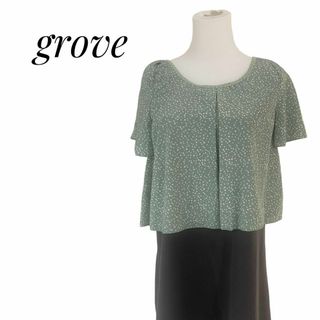 grove - grove  グローブ　レディース　半袖　カットソー　チュニック　ワンピース風