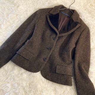 ラルフローレン(Ralph Lauren)の【極美品／大きいサイズ】ラルフローレン ベルベット襟切替 ツイード ジャケット(テーラードジャケット)