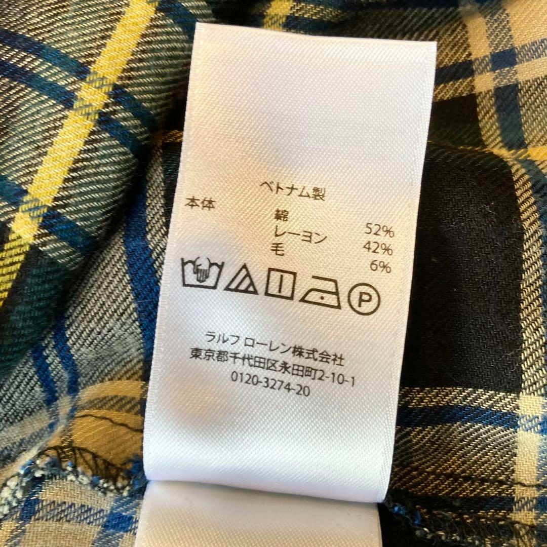 POLO RALPH LAUREN(ポロラルフローレン)の【美品】ポロラルフローレン チェック 長袖シャツワンピース マキシ丈 ベルト付き レディースのワンピース(ロングワンピース/マキシワンピース)の商品写真