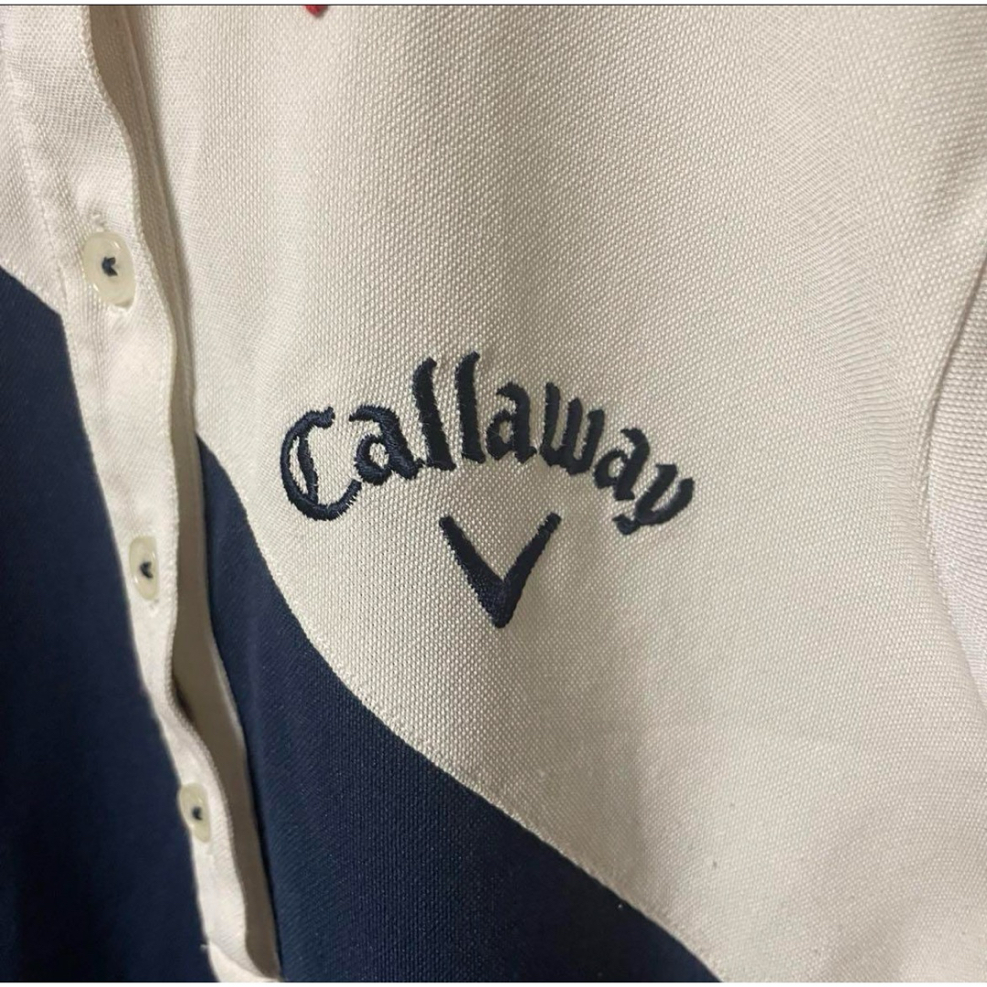 Callaway(キャロウェイ)の【大人気】Callaway ゴルフシャツ アメリカ国旗調　キャロウェイMsize レディースのトップス(ポロシャツ)の商品写真