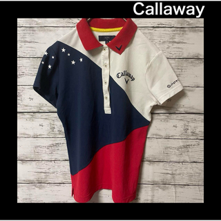 キャロウェイ(Callaway)の【大人気】Callaway ゴルフシャツ アメリカ国旗調　キャロウェイMsize(ポロシャツ)