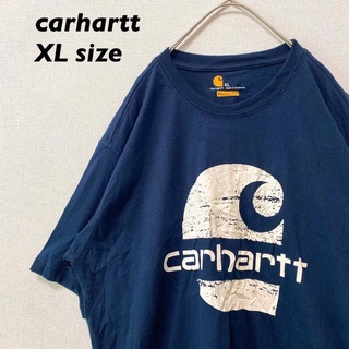 carhartt - 日本未発売【新品タグ付き】カーハート　半袖Tシャツ　ビッグプリント　濃紺　XL