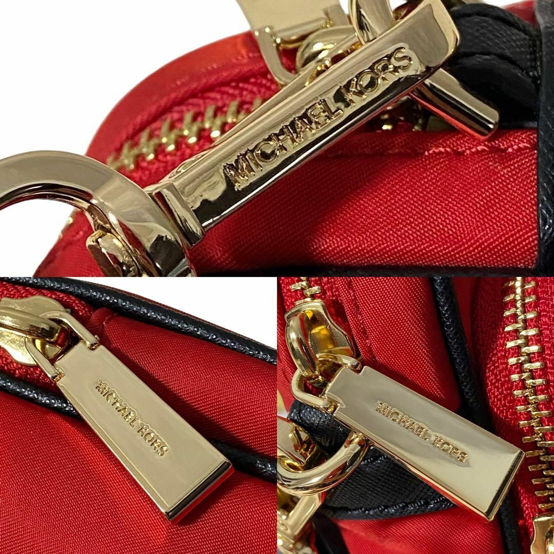 Michael Kors(マイケルコース)の美品✨マイケルコース　カメラバッグ　ショルダーバッグ　ポーチ　赤　ナイロン レディースのバッグ(ショルダーバッグ)の商品写真