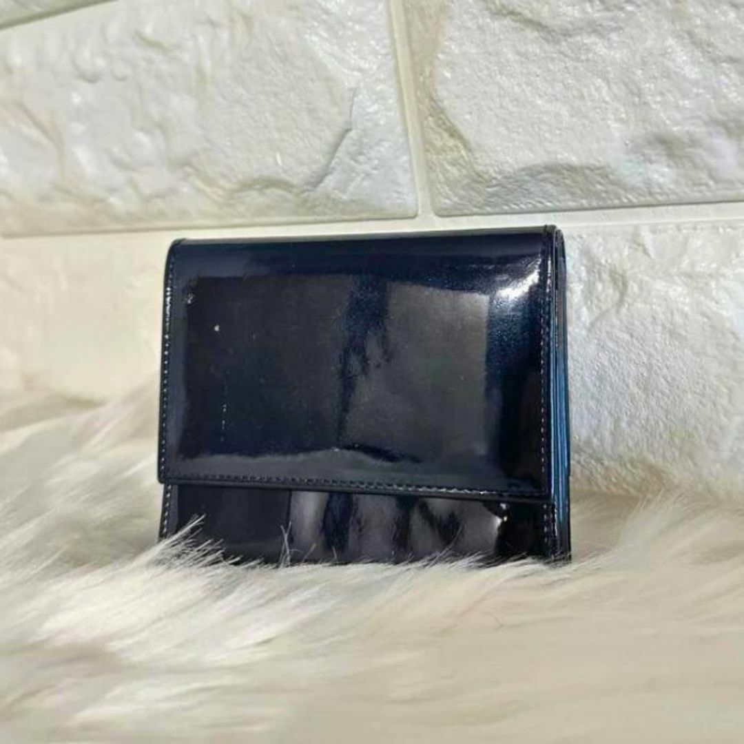 CHANEL(シャネル)の【シャネル】 ココマーク エナメル 三つ折り 財布 ブラック 人気 美品 002 レディースのファッション小物(財布)の商品写真