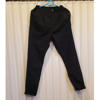 【中古】ストレッチテーパードパンツ ロングパンツ　150cm　ブラック(パンツ/スパッツ)