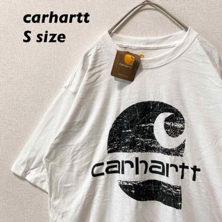 カーハート(carhartt)の日本未発売【新品タグ付き】カーハート　半袖Tシャツ　ビッグプリント　白色　S(Tシャツ/カットソー(半袖/袖なし))