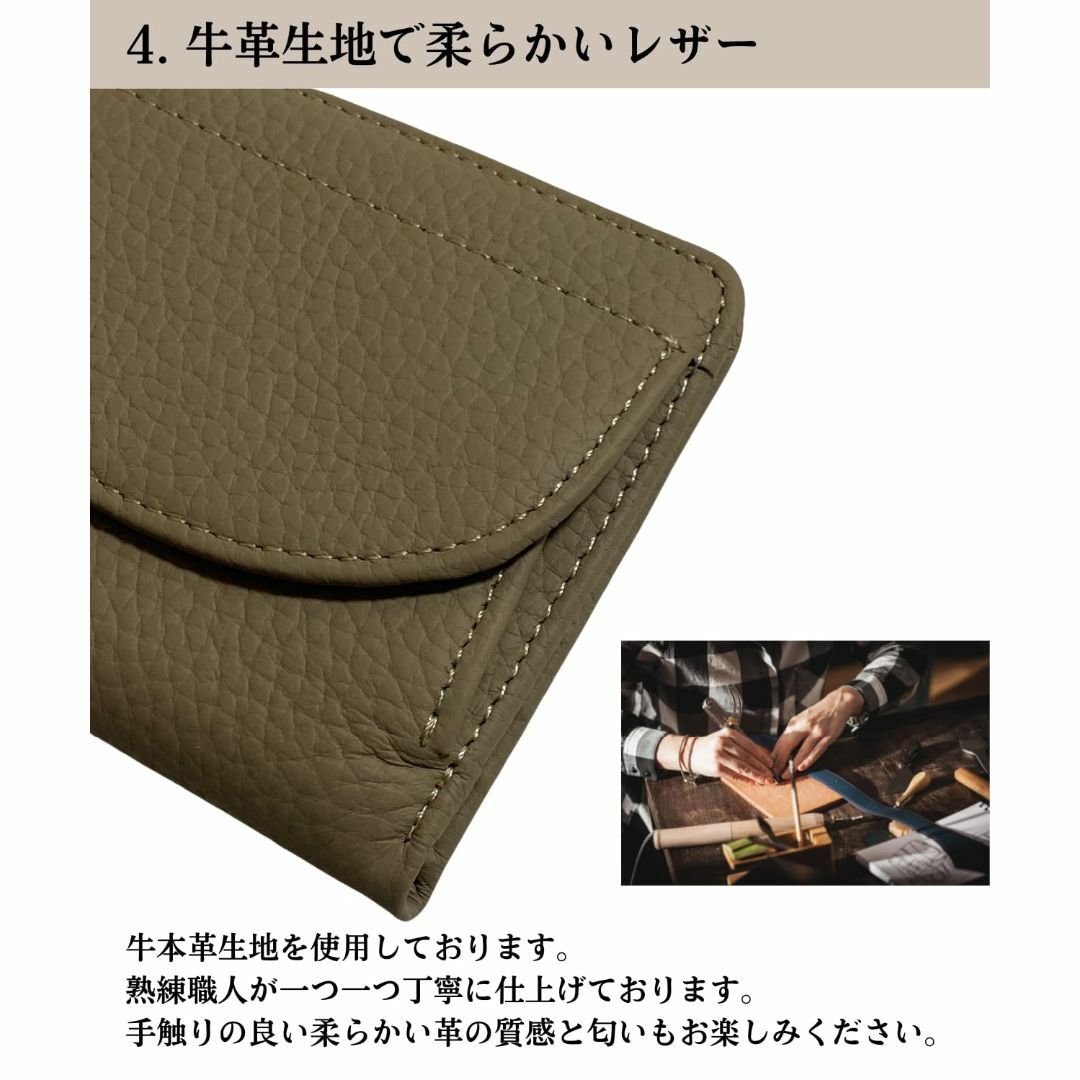 【色: ピンク】[グリーンパキラ] 財布 レディース 二つ折り ミニ財布 本革  レディースのバッグ(その他)の商品写真