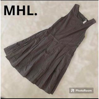 MHL マーガレットハウエル プリーツスカートワンピース サイズ0 カーキ