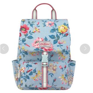 キャスキッドソン(Cath Kidston)のキャスキッドソン　バックルバックパック　ベンブロークローズ　チョークブルー(リュック/バックパック)