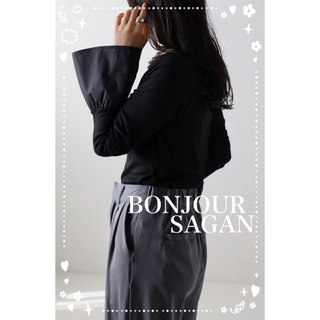 ボンジュールサガン(BONJOUR SAGAN)のBonjour sagan 異素材ベルスリーブトップス(ニット/セーター)