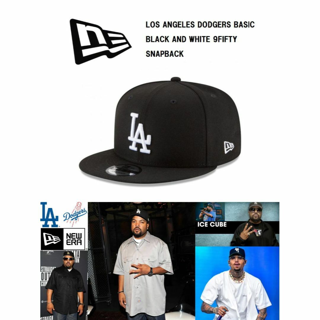 NEW ERA(ニューエラー)の大谷翔平選手LA ロサンゼルス ドジャース スナップバックキャップ ブラック メンズの帽子(キャップ)の商品写真