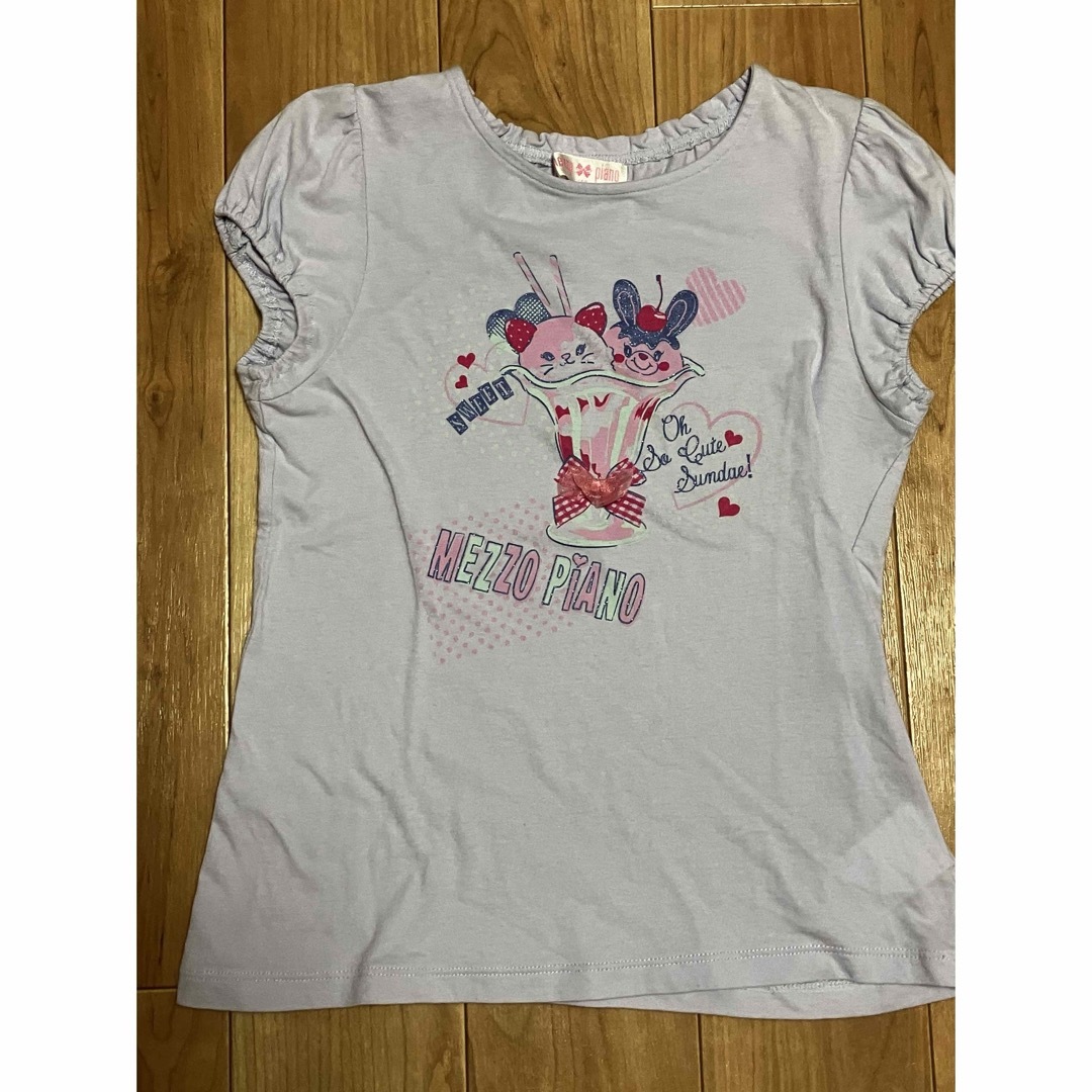 mezzo piano(メゾピアノ)のメゾピアノ　Tシャツ140 キッズ/ベビー/マタニティのキッズ服女の子用(90cm~)(Tシャツ/カットソー)の商品写真