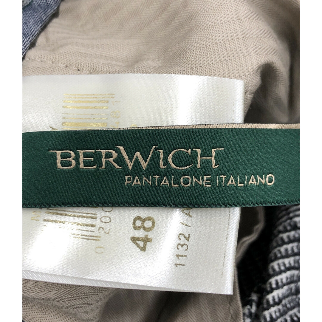BERWICH(ベルウィッチ)の美品 ベルウィッチ BERWICH グレンチェックテーパードパンツ メンズ 48 メンズのパンツ(ワークパンツ/カーゴパンツ)の商品写真