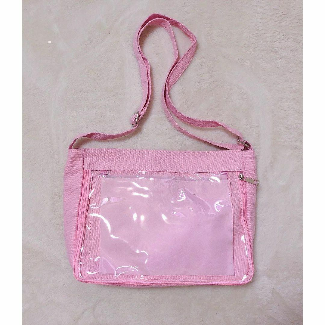 痛バック デコバック 推し活 クリアバック ショルダーバッグ ピンク色 レディースのバッグ(ショルダーバッグ)の商品写真
