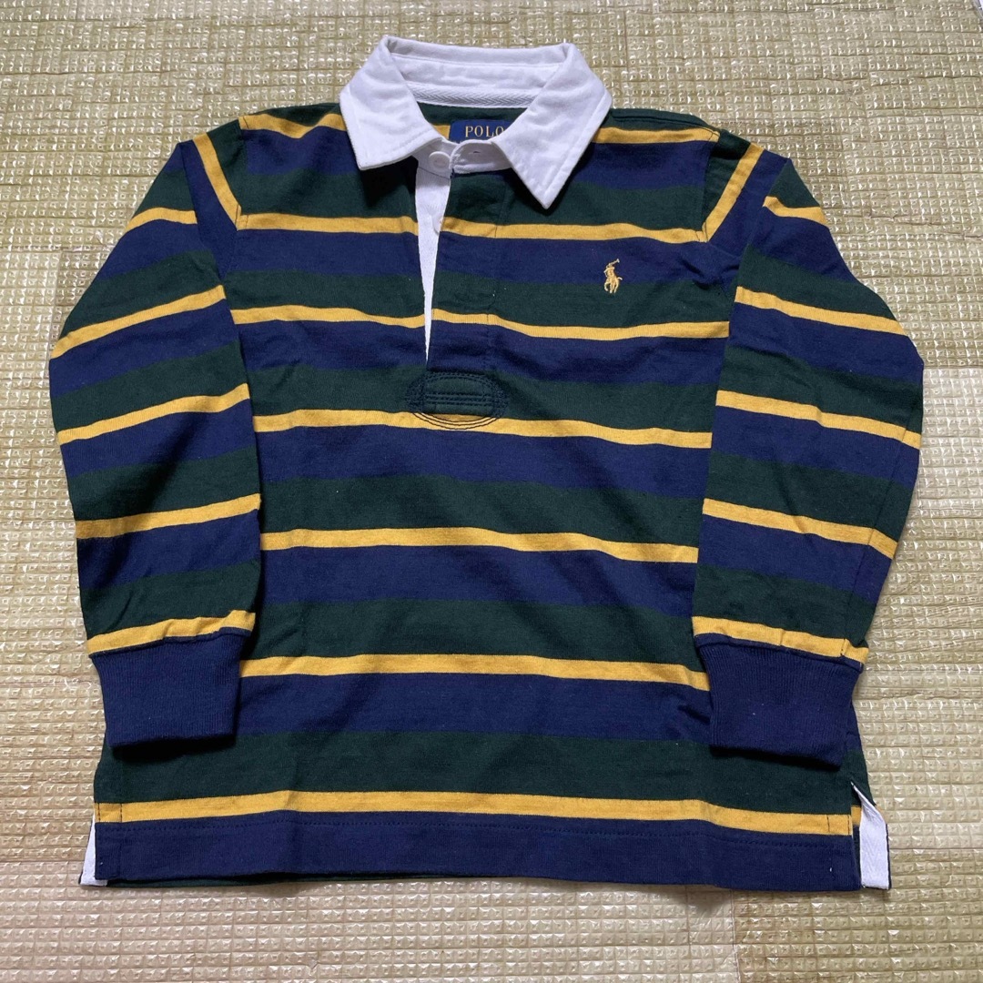 POLO RALPH LAUREN(ポロラルフローレン)のポロラルフローレン　ラガーシャツ　ラグビーシャツ　110cm 綿100% キッズ/ベビー/マタニティのキッズ服男の子用(90cm~)(Tシャツ/カットソー)の商品写真