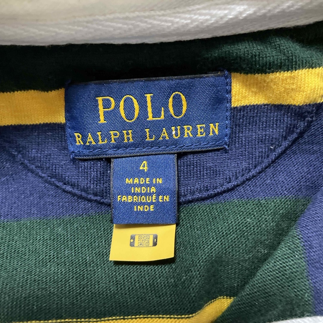 POLO RALPH LAUREN(ポロラルフローレン)のポロラルフローレン　ラガーシャツ　ラグビーシャツ　110cm 綿100% キッズ/ベビー/マタニティのキッズ服男の子用(90cm~)(Tシャツ/カットソー)の商品写真