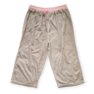 花柄 クロップド ルームパンツ 部屋着 パジャマ ワイド 総柄(パジャマ)