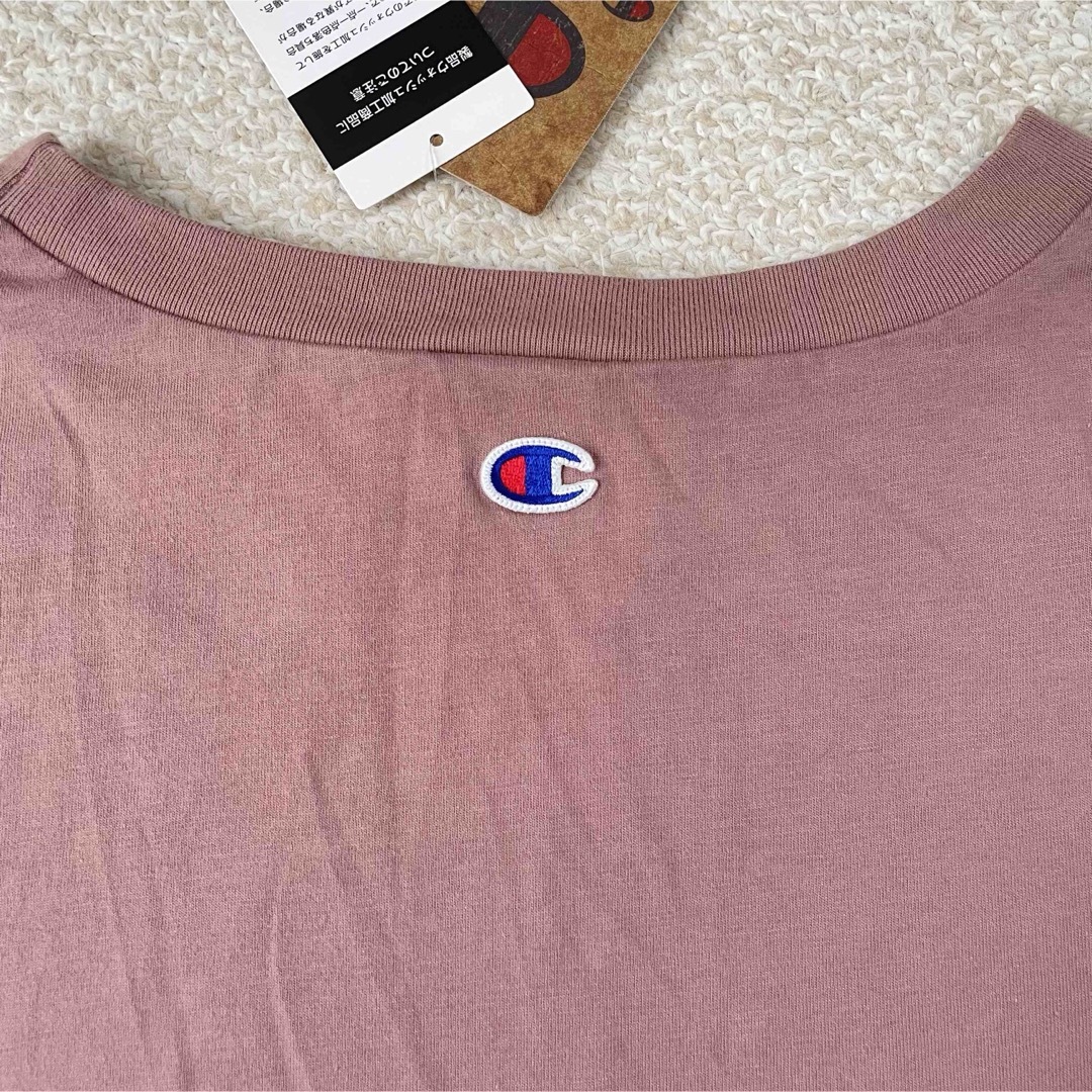 Champion(チャンピオン)の【定価4400円】Champion フレンチスリーブ Tシャツ くすみピンク L レディースのトップス(Tシャツ(半袖/袖なし))の商品写真