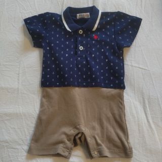 ポロ(POLO（RALPH LAUREN）)のポロ ベビー 70 ロンパース カバーオール 半袖 ポロシャツ(ロンパース)