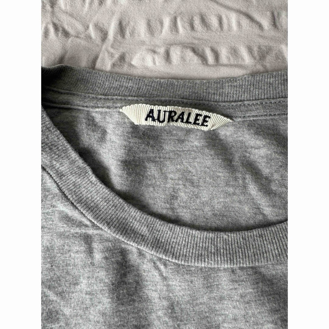 AURALEE(オーラリー)のAURALEE オーラリー コットンカシミヤ Tシャツ サイズ4 グレー メンズのトップス(Tシャツ/カットソー(半袖/袖なし))の商品写真