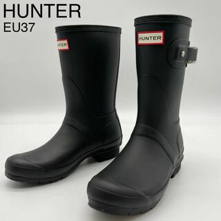 ハンター(HUNTER)の★新品 HUNTER ハンター オリジナルショート レインブーツ ブラック 37(レインブーツ/長靴)