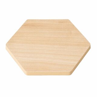 【色: ベージュ】三陶Santo 木製 コースター 10×9cm 六角 メープル(テーブル用品)
