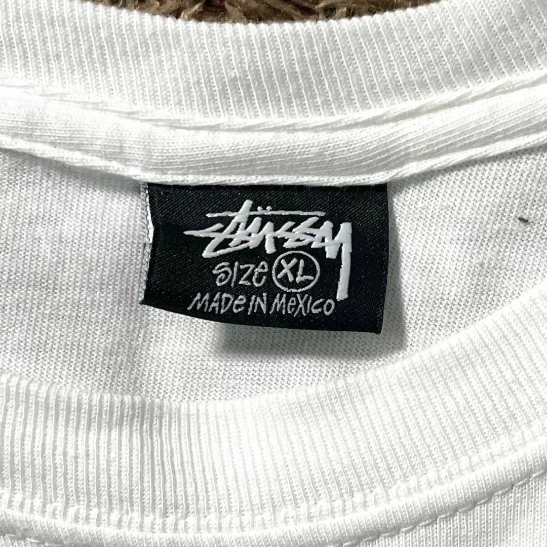STUSSY(ステューシー)の★美品 STUSSY ステューシー Tシャツ 折れクラウン メキシコ製 白 XL メンズのトップス(Tシャツ/カットソー(半袖/袖なし))の商品写真