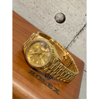 ROLEX -  ロレックス中古デイトジャスト ﾚﾃﾞｨｰｽ8570F ダイヤ YG K18 