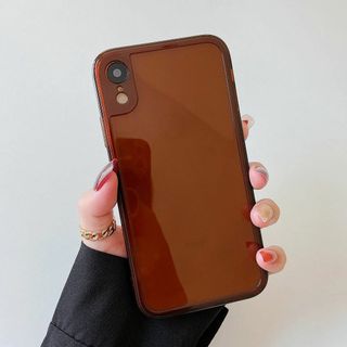 【色:ブラウン】ZTOFERA iPhone XR用 ケース 透明 クリアケース(その他)