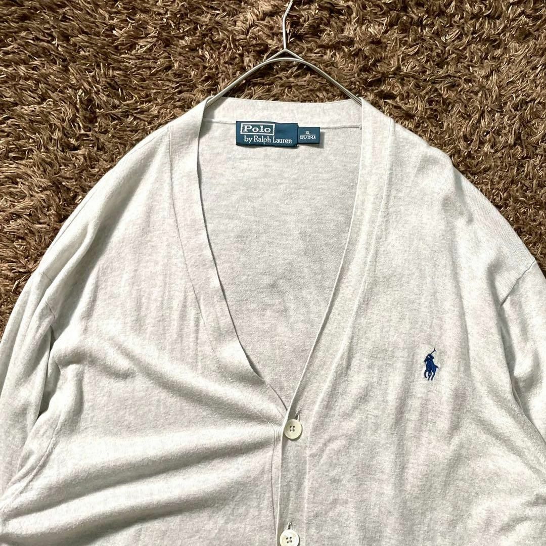 POLO RALPH LAUREN(ポロラルフローレン)の★良品 ポロラルフローレン カーディガン 90s復刻タグ コットンニット XL メンズのトップス(カーディガン)の商品写真