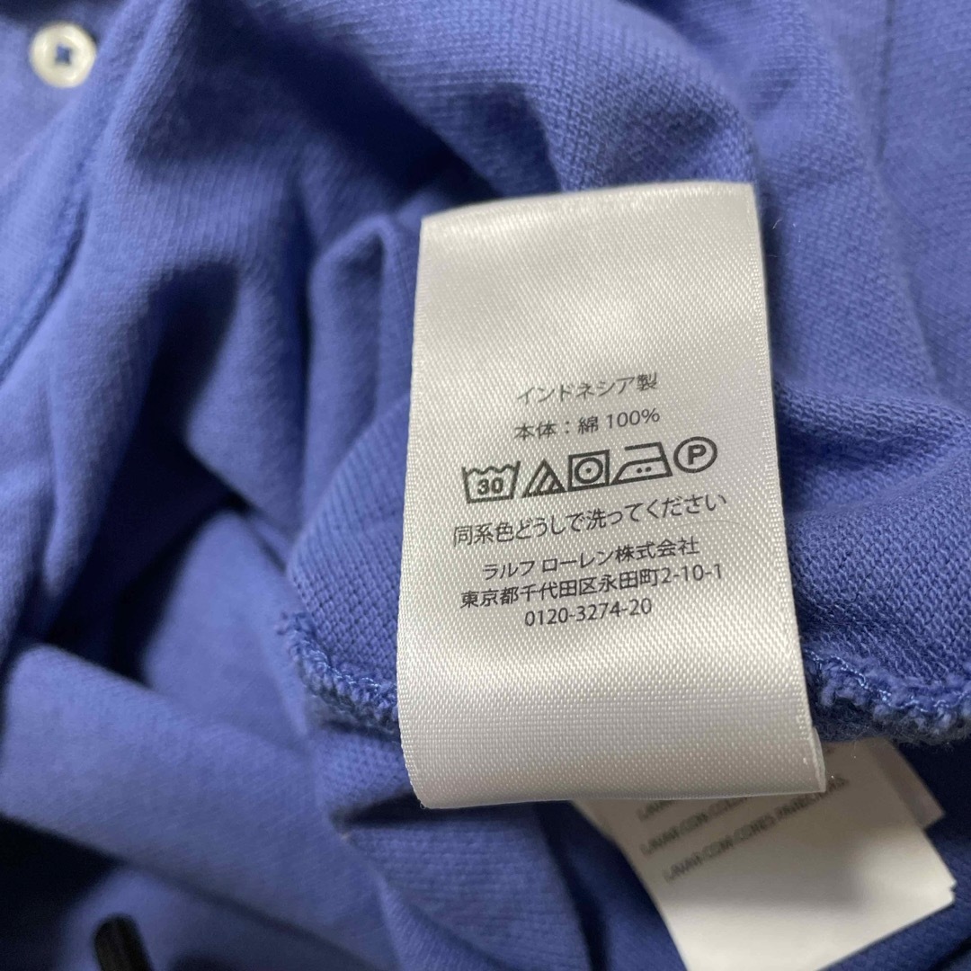 POLO RALPH LAUREN(ポロラルフローレン)のポロラルフローレン　ポロシャツ　青色　100cm 綿100% キッズ/ベビー/マタニティのキッズ服男の子用(90cm~)(Tシャツ/カットソー)の商品写真