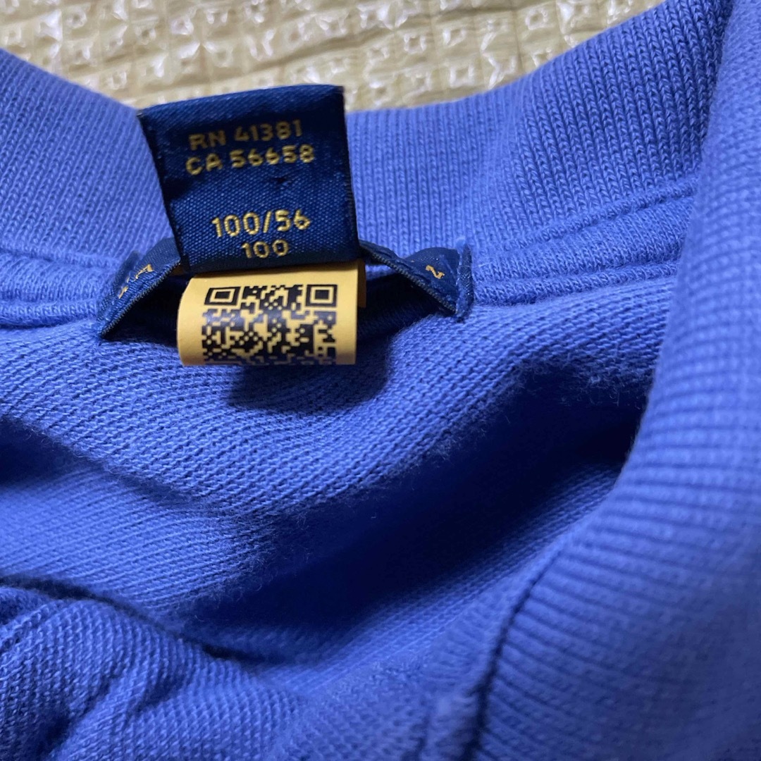 POLO RALPH LAUREN(ポロラルフローレン)のポロラルフローレン　ポロシャツ　青色　100cm 綿100% キッズ/ベビー/マタニティのキッズ服男の子用(90cm~)(Tシャツ/カットソー)の商品写真