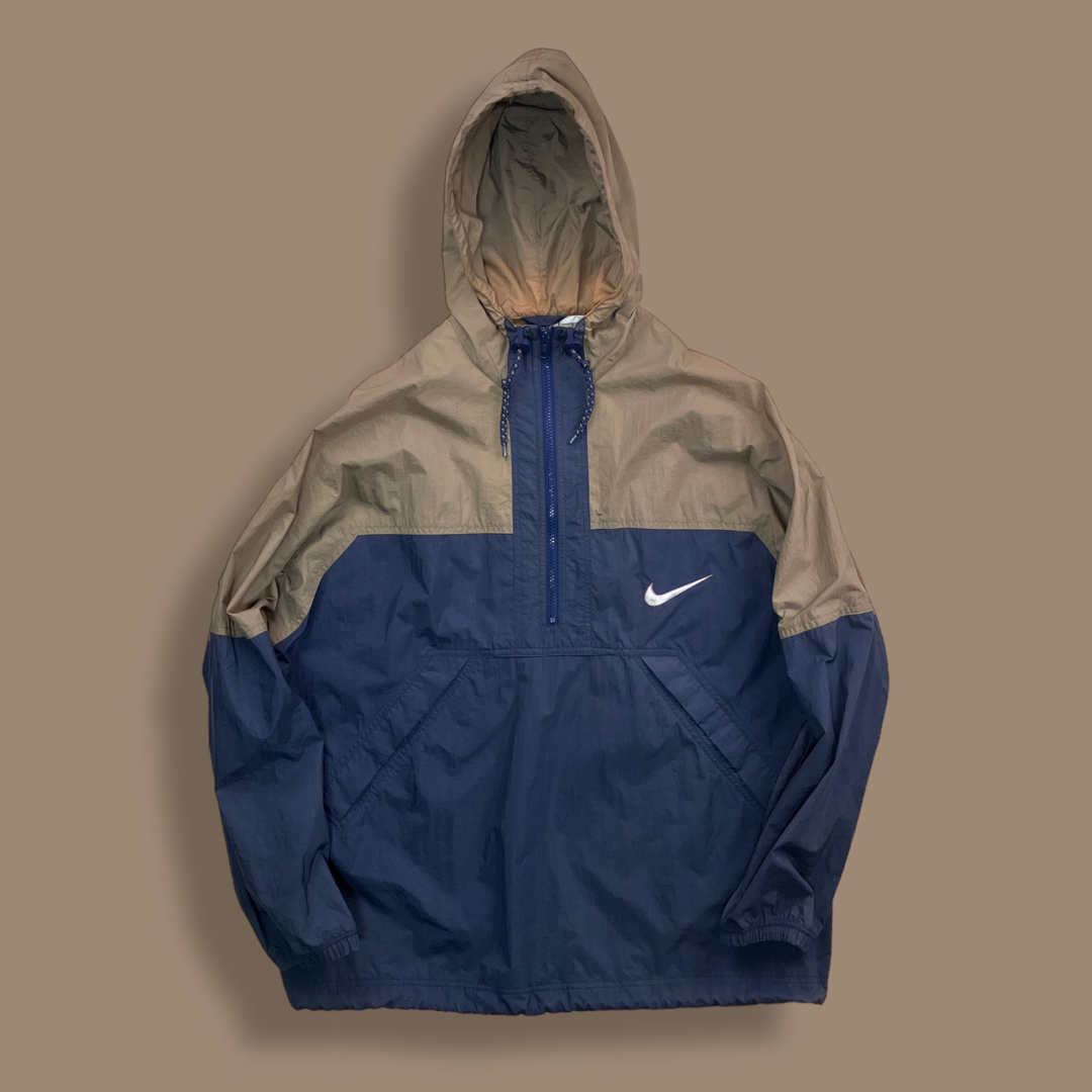NIKE - 90s NIKE ナイキ 白タグ ツートンハーフジップナイロン NIKE - 90s NIKE ナイキ 白タグ ツートンハーフジップナイロン