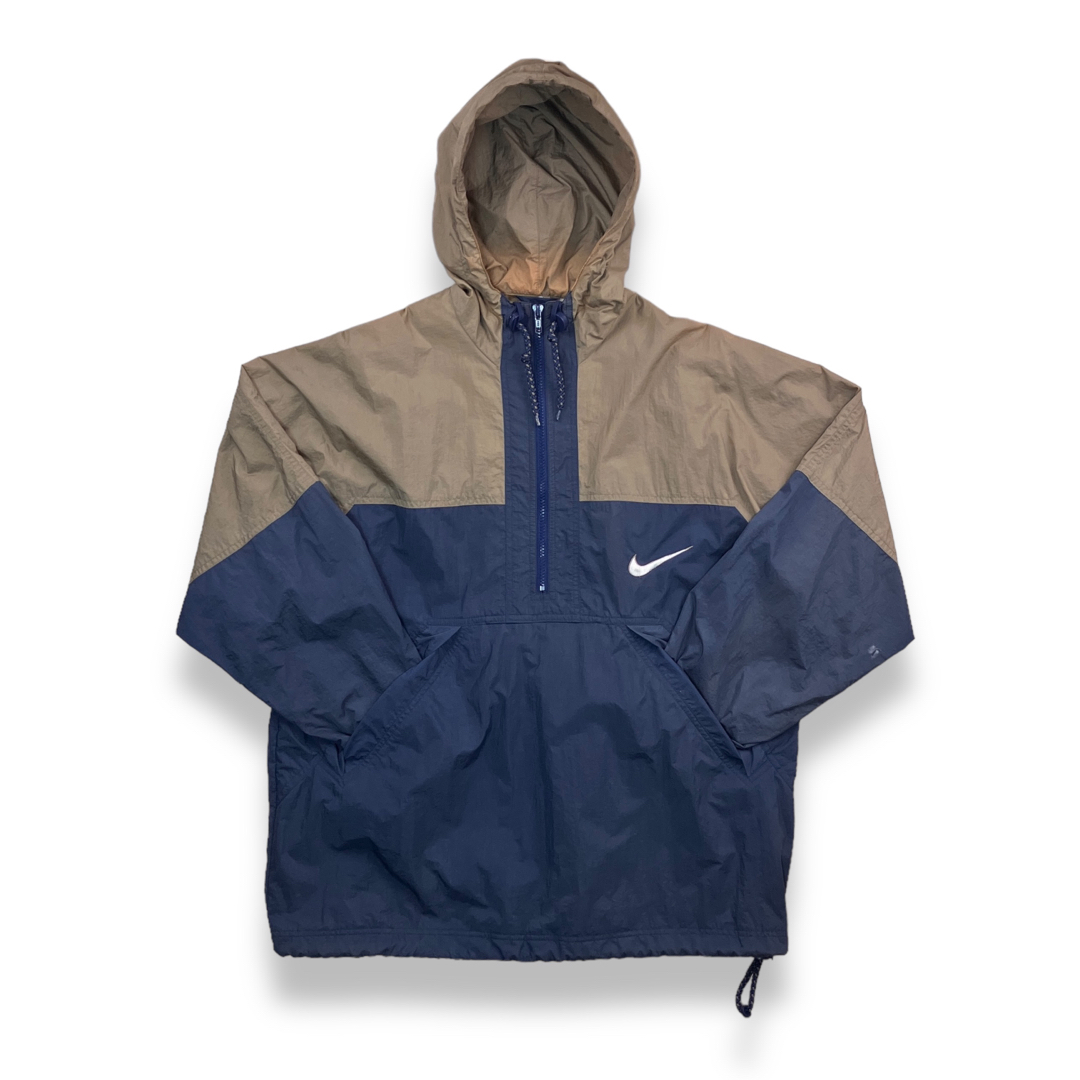 NIKE(ナイキ)の90s NIKE ナイキ 白タグ ツートンハーフジップナイロンアノラックパーカー メンズのジャケット/アウター(マウンテンパーカー)の商品写真