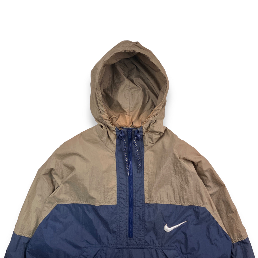 NIKE - 90s NIKE ナイキ 白タグ ツートンハーフジップナイロン NIKE - 90s NIKE ナイキ 白タグ ツートンハーフジップナイロン