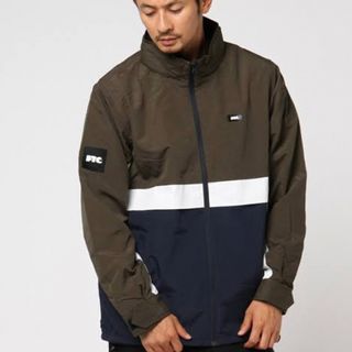 エフティーシー(FTC)のFTC COLOR BLOCKED TRACK JACKET GREEN(ナイロンジャケット)