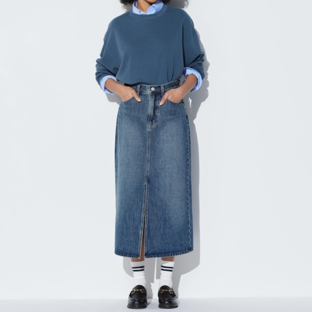 UNIQLO(ユニクロ)のデニムロングスカート/ユニクロ/61 レディースのパンツ(デニム/ジーンズ)の商品写真