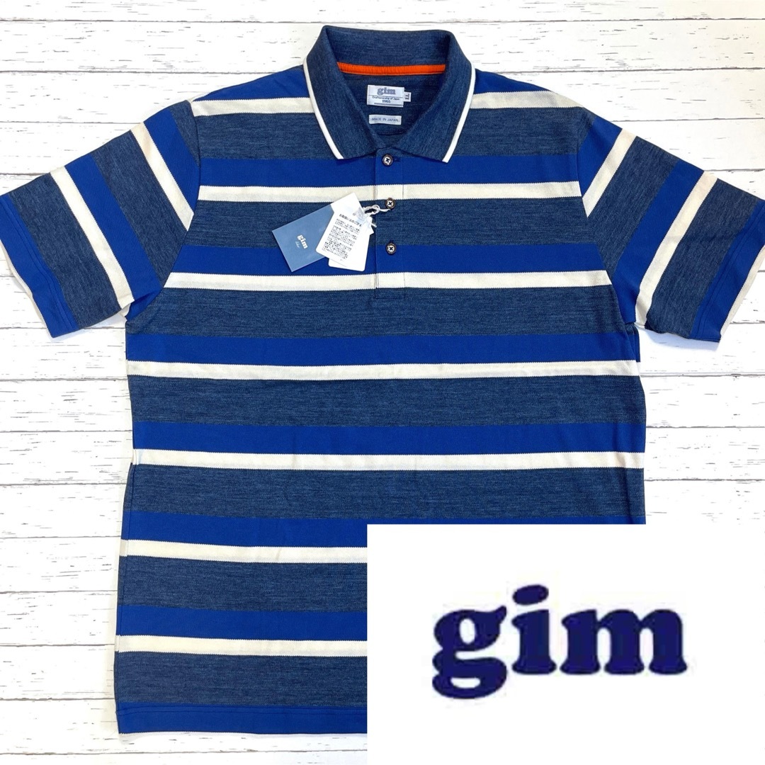 gim(ジム)の値下！タグ付未使用 【gim blue】ジムブルー　メンズ　ポロシャツ (XL) メンズのトップス(ポロシャツ)の商品写真